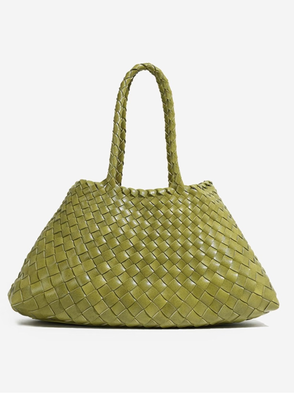 Green Woven Shoulder Bag